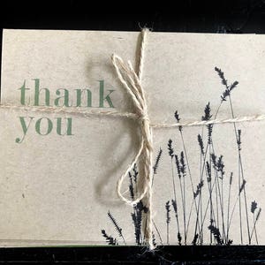 Thank You with Wheat note card set image 3