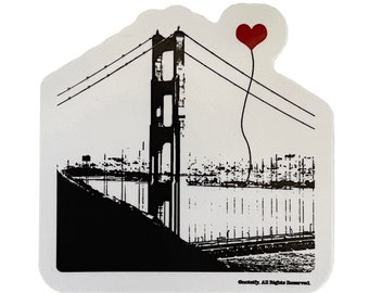 Golden Gate Bridge San Francisco Lover's sticker