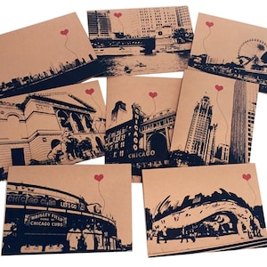 Chicago Lover&#39;s Assorted Boxed Set of 8 note cards