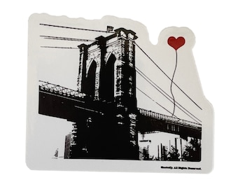 NYC Brooklyn Bridge vinyl glossy sticker
