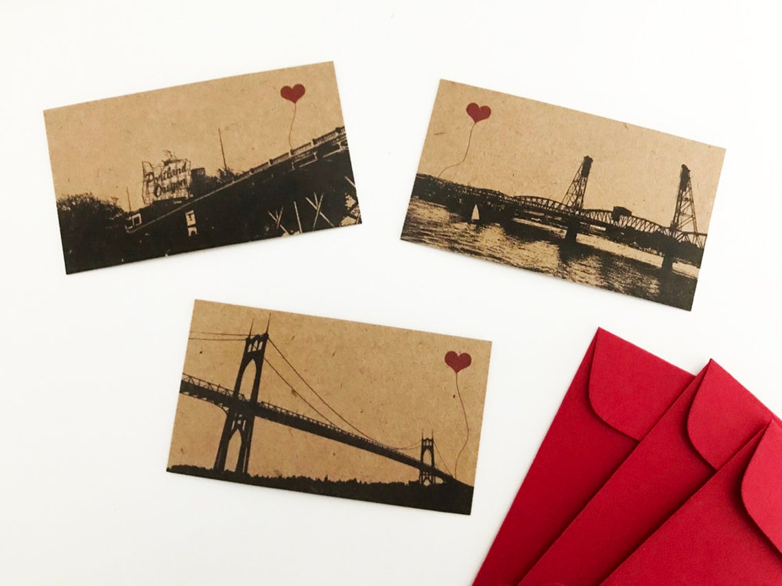 Portland Oregon Gift Tags Set of 3 Choose From Hawthorne