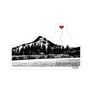 Mt. Hood Oregon vinyl glossy cutout sticker