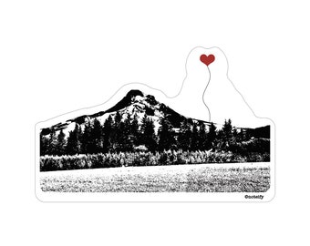 Mt. Hood Oregon vinyl glossy cutout sticker