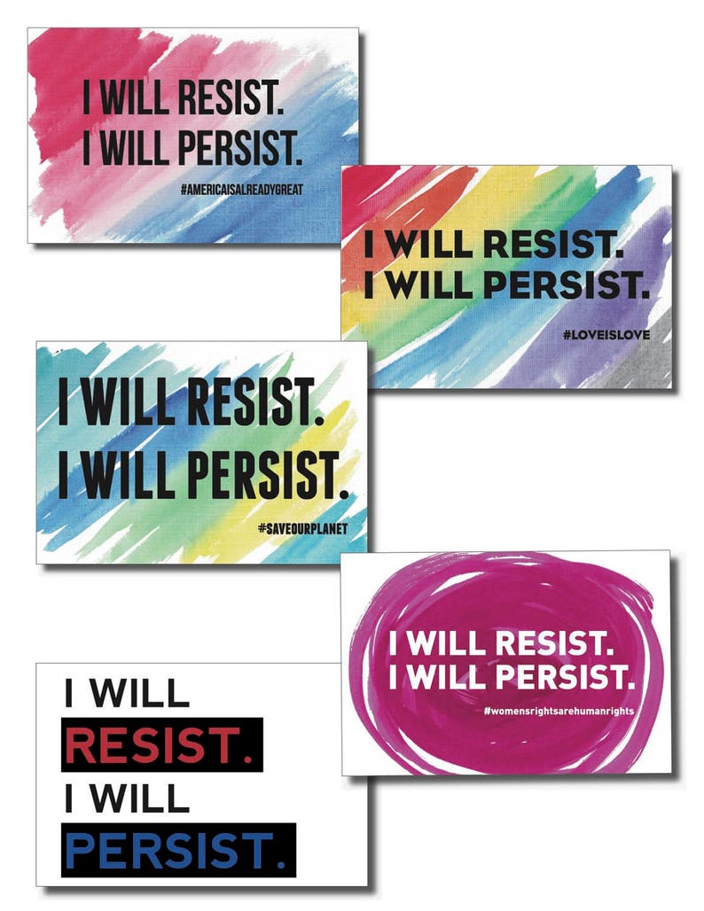 Postcards for the Resistance Political Activist Set of 10 | Etsy