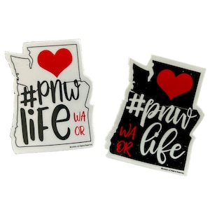 PNWLife vinyl sticker Washington Oregon Pacific Northwest West Coast