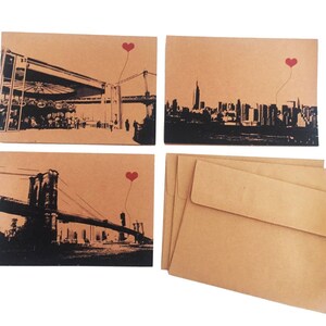 NYC Lover's Brooklyn set of 3 blank note cards image 3