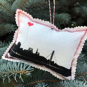 San Francisco Bay Bridge Fabric Ornament image 1