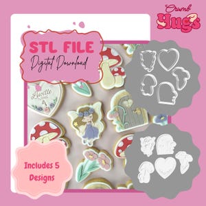 Set di formine e stampini per biscotti a forma di fata (file STL)