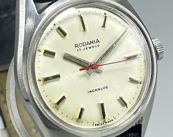 Rodania Automatic Date Gold Capped Screw Down Stainless Steel Back