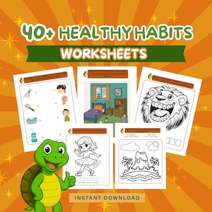 Printable Healthy Habits Worksheets for Kids | 40+ Pages | Daily Routines, Hygiene, Emotions, Nutrition /Kinder & Preschool