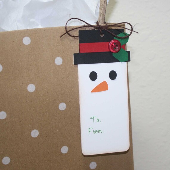 Items similar to Snowman gift tags - Christmas gift tags, Frosty tags ...