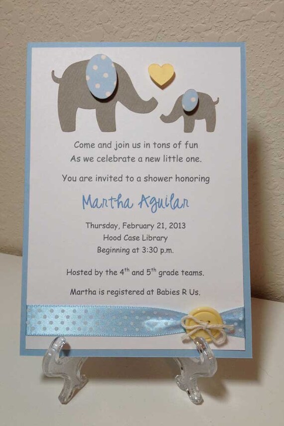 Elephant Baby Shower Invitations Elephant Shower Invites Etsy Elephant Baby Shower Invitations Elephant Shower Invites Etsy