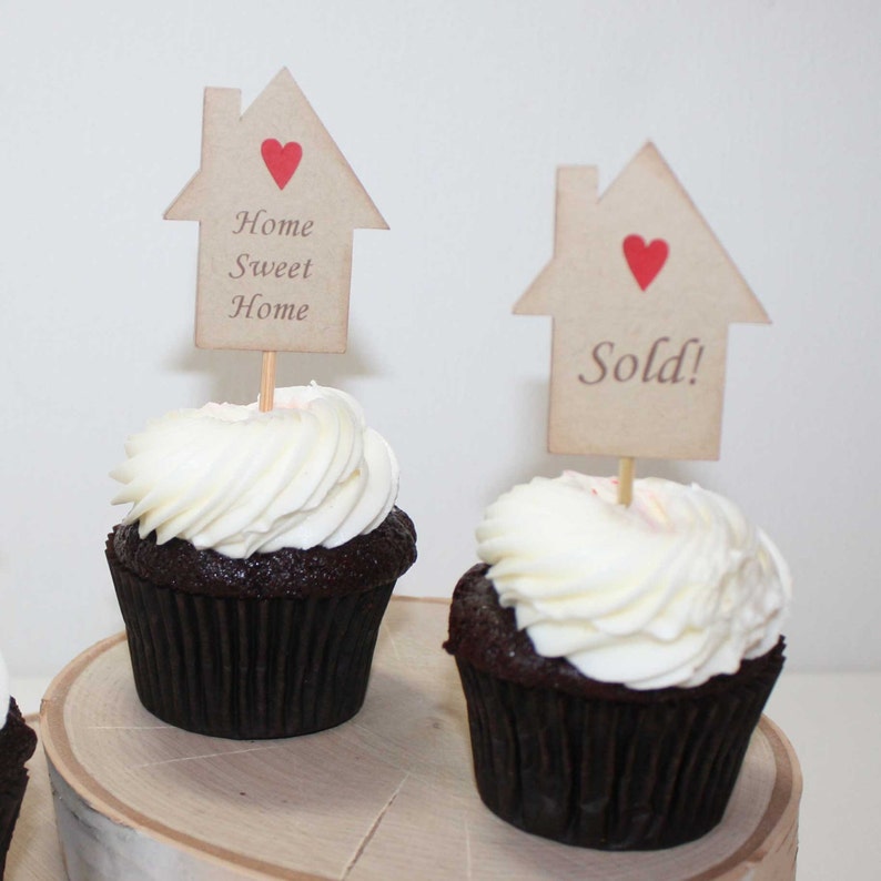 Housewarming cupcake toppers housewarming party cake picks Etsy