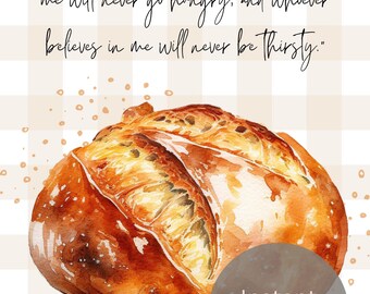 Bible Verse Sourdough Kitchen Wall Art Print