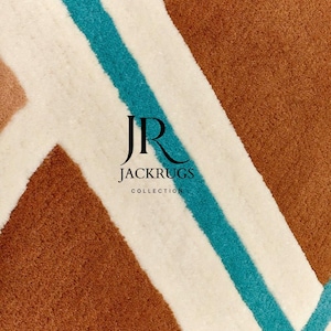 Hand Tufted Carpet | Modern Abstract Wool Rug | Handmade Designer Floor Carpet for Living Room, Bedroom & Home Decor
