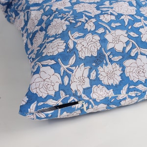 Indian Stunning Floral Block Print Pillow Cover, Handcrafted Pure cotton fabric– Perfect for Home Décor, Decorative Cushion Covers, Gift