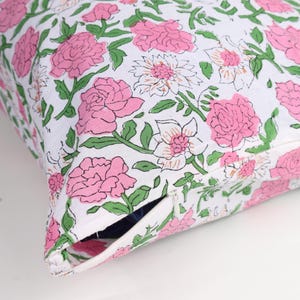 Indian Stunning Floral Block Print Pillow Cover, Handcrafted Pure cotton fabric– Perfect for Home Décor, Decorative Cushion Covers, Gift