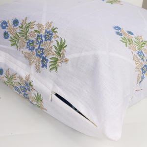 Indian Stunning Floral Block Print Pillow Cover, Handcrafted Pure cotton fabric– Perfect for Home Décor, Decorative Cushion Covers, Gift