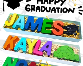 Personalized Crayon Graduation Gift | Pre-K Graduation | Kindergarten Graduation Keepsake | Kids Graduation Gift | Graduation Name Crayons