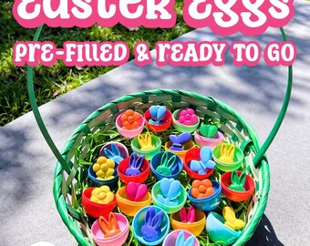 Pre-Filled Easter Eggs with Crayons | No Candy Easter Egg Fillers | Easter Egg Hunt Ready | Bulk Easter Eggs | Easter gift for kids