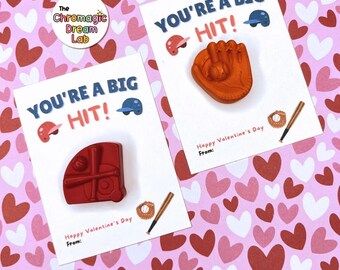 BASEBALL | Valentine Crayons | Non-Candy Classroom Favors | Kids Valentine Party Favors | Ready to gift | Valentines bulk | Handmade