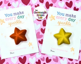 STAR | Valentine Crayons | Non-Candy Classroom Favors | Kids Valentine Party Favors | Ready to gift | Valentines bulk | Handmade