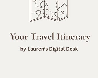 Travel Planner Printable Canva Template – Itinerary + Packing List – Editable PDF, Trip Planner
