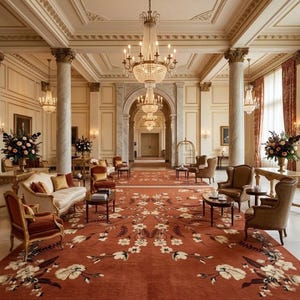 Hand Knotted 12x15 Floral Rug, Rust Red Oriental Area Rug, Traditional Botanical Living Room Carpet