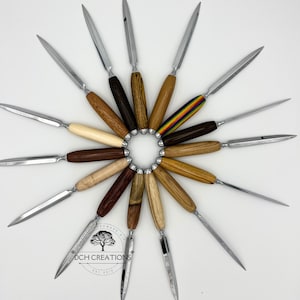 Handmade Letter Opener **CLOSEOUT** FREE SHIPPING Wood Acrylic Turned Lathe Envelope Blade Hand Made Hand-Turned Gift Wedding Father Mother