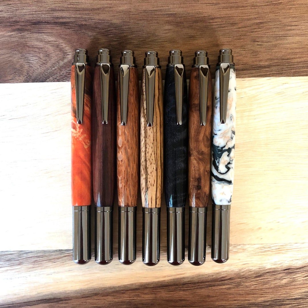 Rollester Rollerball Hand Turned Writing Pen Slim Barrell Gun Etsy UK