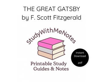 The Great Gatsby Study Guide | Book Club Notes (PDF Download)