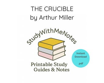 The Crucible Study Guide | Plot, Themes, Character Analysis (PDF Download)