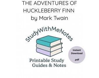 Huckleberry Finn Study Guide | Book Club Notes (PDF Download)