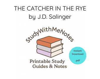 The Catcher in the Rye Study Guide | Book Club Notes (PDF Download)
