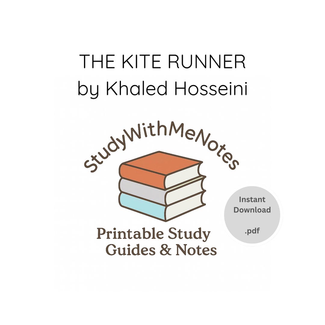 The Kite Runner Study Guide | Book Club Notes (PDF Download) - Etsy