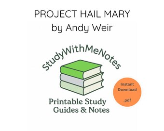Project Hail Mary Study Guide | Book Club Notes (PDF Download)