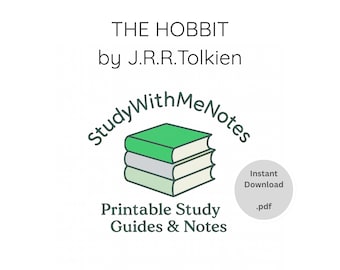 The Hobbit Study Guide PDF | Summary, Themes, Analysis, Character Charts, Discussion Questions | Printable Book Club Notes