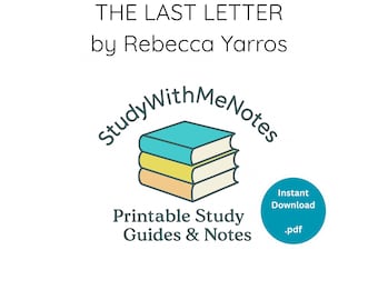 The Last Letter Study Guide | Book Club Notes (Downloadable PDF)