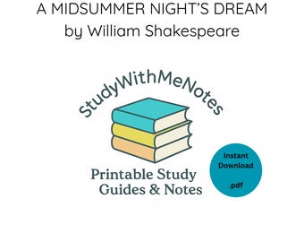 A Midsummer Night's Dream Study Guide | Book Club Notes (PDF Download)