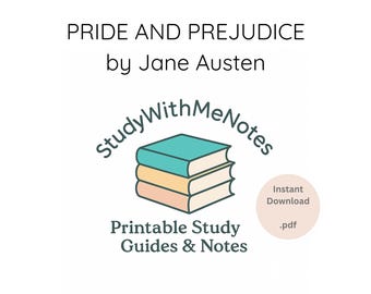 Pride and Prejudice Study Guide | Book Club Notes (PDF Download)