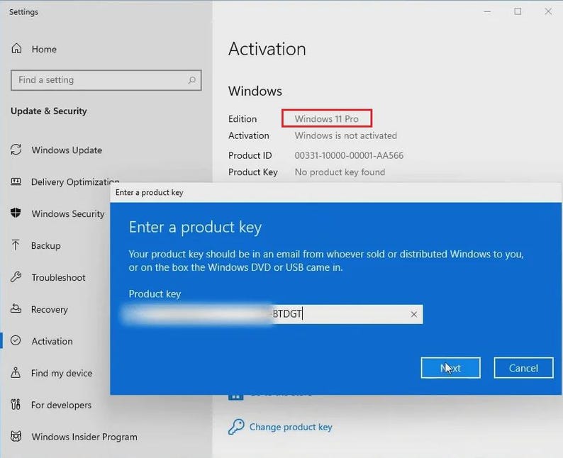 Windows 11 Pro Digital License Key | Lifetime License Key - Etsy Canada