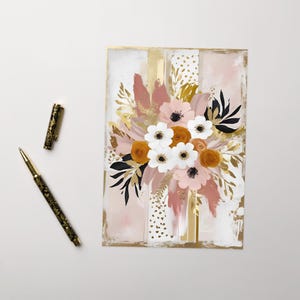 Tarjeta de felicitación • Diseño floral abstracto 01.5 • Ocasiones especiales • Varios tamaños • ¡Agregue su declaración personal!