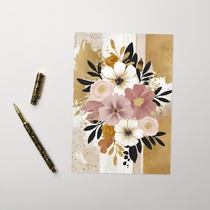 Tarjeta de felicitación • Diseño floral abstracto 01.2 • Ocasiones especiales • Varios tamaños • ¡Agregue su sentimiento personal!