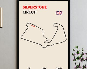 Silverstone Circuit Poster Digital Download Formula 1 Track Art Motorsport Wall Decor Gift