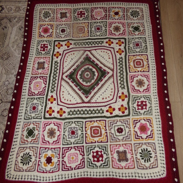 Moroccan Crochet Blanket Pattern Etsy