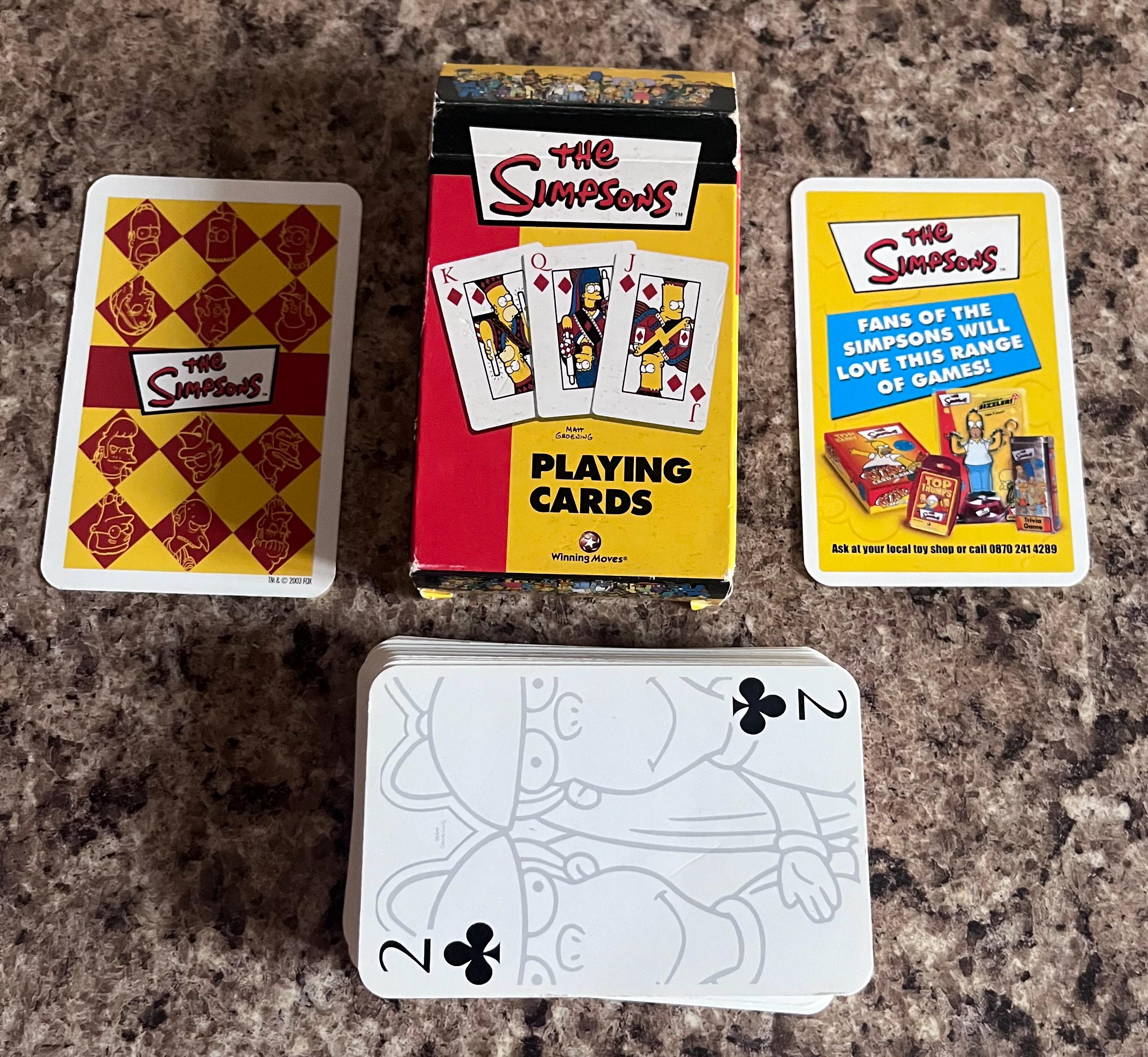 Simpsons Card Table The Simpsons Playing Cards - Etsy Australia