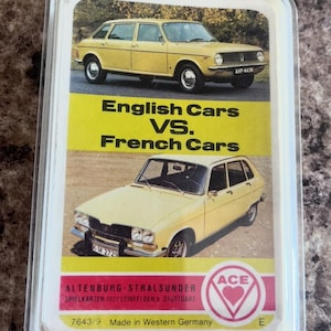 Top Trumps: coches ingleses vs. coches franceses, según ACE