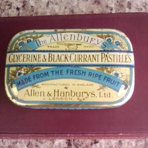 Vintage Allen & Hanburys The Allenburys Tin