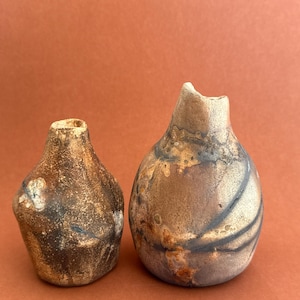 Saggar Firing Couple Vase | Unique Handmade Pottery | Ceramic Art Vase