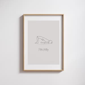 Pilates Melting Poster | Pilates Kunstdruck | Pilates Studio Dekor | Pilates-Wand-Dekor | Wandkunst | Pilates-Übungen